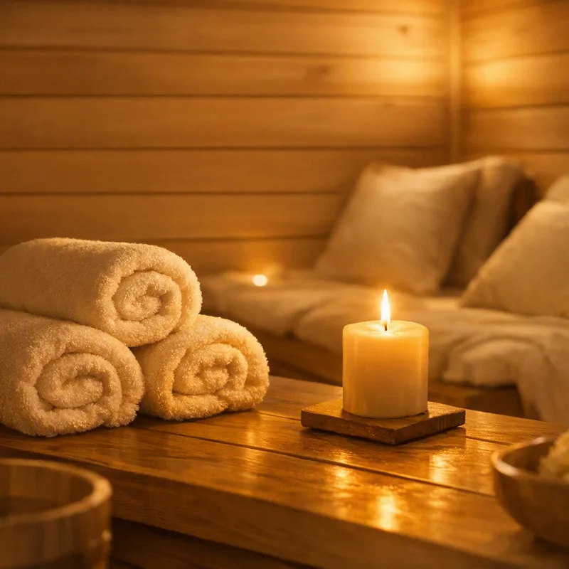 A calm private spa suite